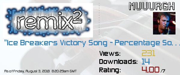 Historical song card for Ice Breakers Victory Song - Percentage Sombrero